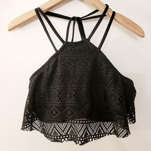 Black Lace Swim Top/Bralette